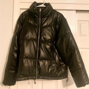 H&M leather puffer jacket